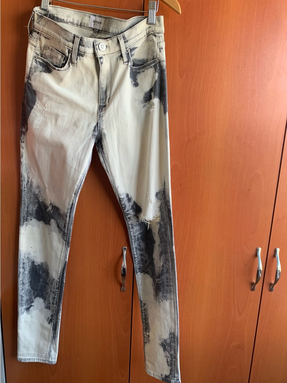 NWOT Hudson Jeans Distressed Acid-Wash Skinny Nico Denim Jeans, size 28